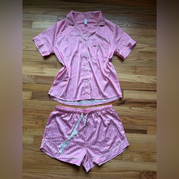 stars above Other - Pink and White Striped Women's Pajama Set Size Medium